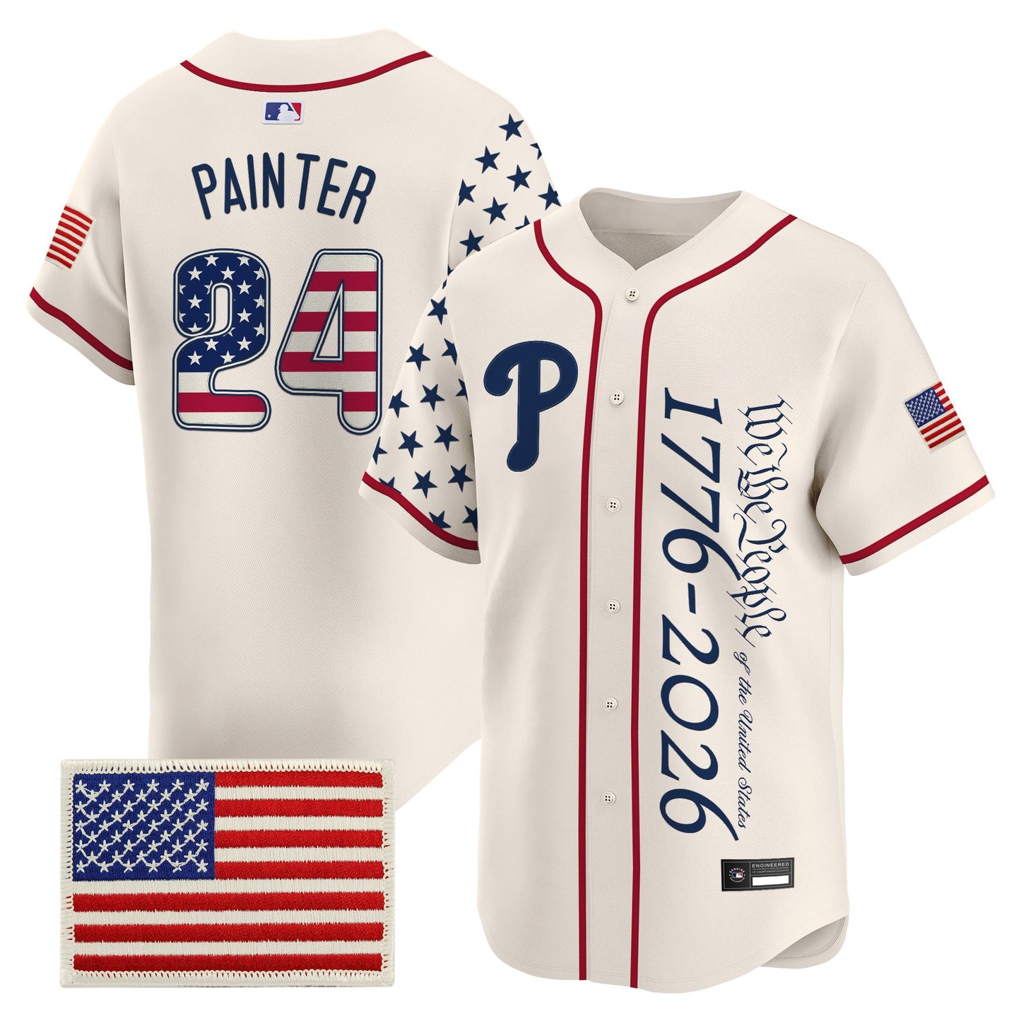 Philadelphia Phillies "America 250 Edition" Vapor Premier Limited Jersey V2 - Stitched