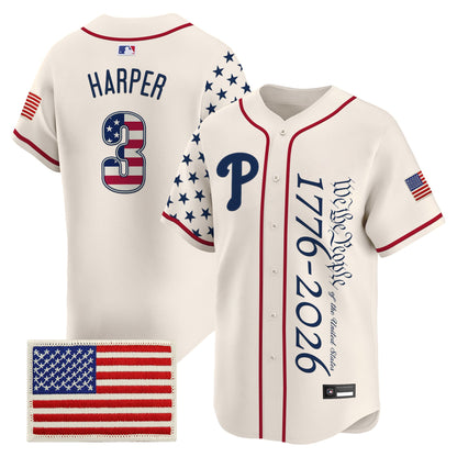 Philadelphia Phillies "America 250 Edition" Vapor Premier Limited Jersey V2 - Stitched