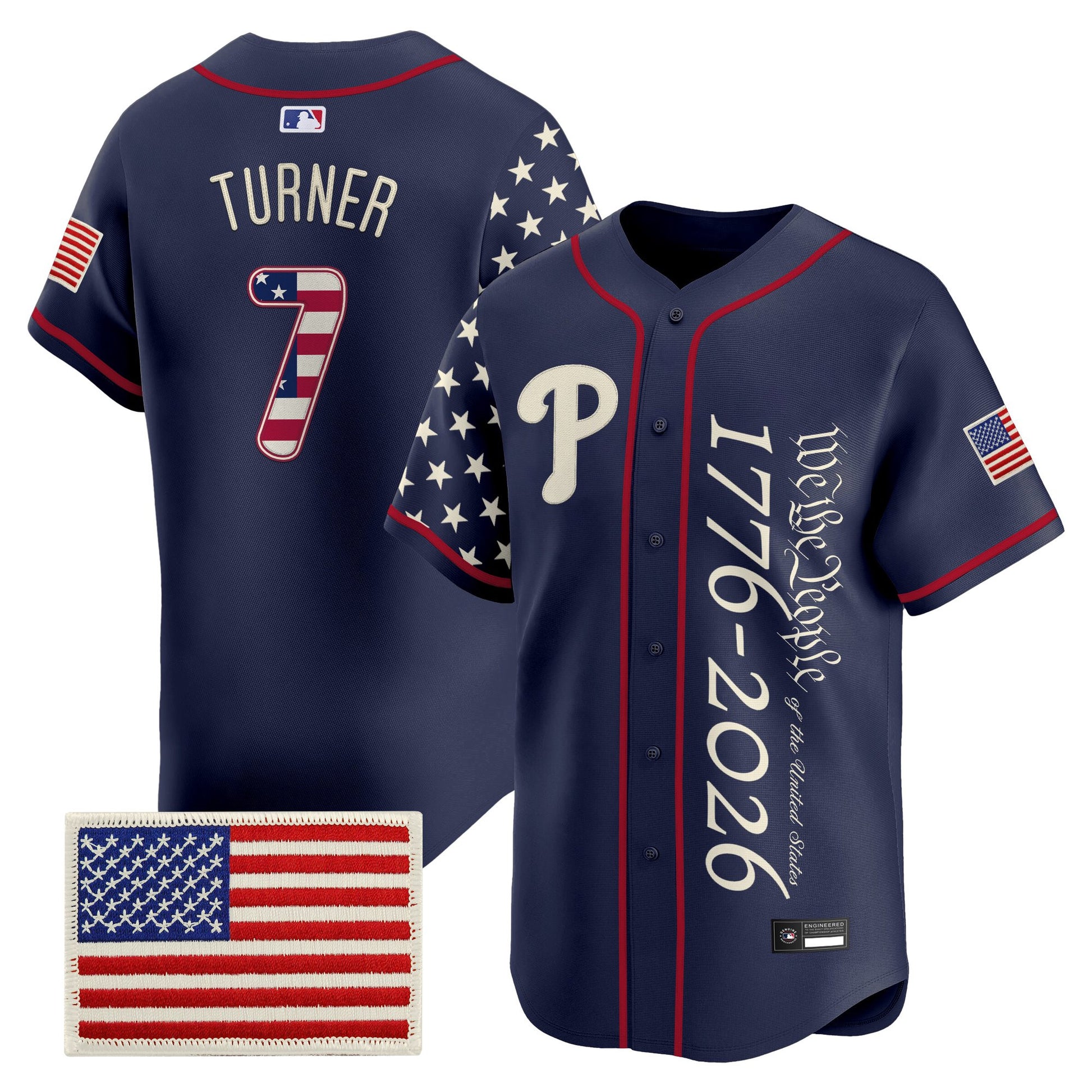 Philadelphia Phillies "America 250 Edition" Vapor Premier Limited Jersey V2 - Stitched
