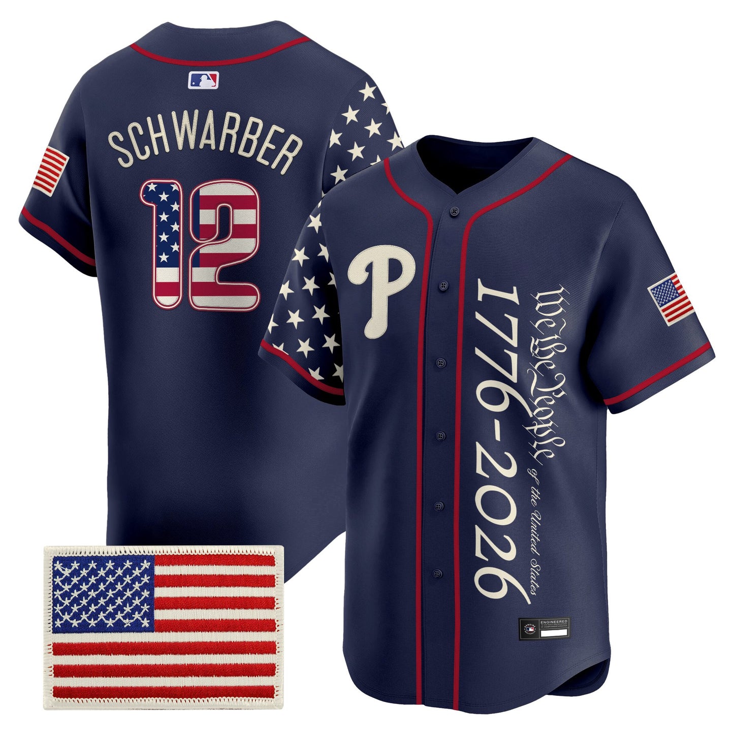 Philadelphia Phillies "America 250 Edition" Vapor Premier Limited Jersey V2 - Stitched