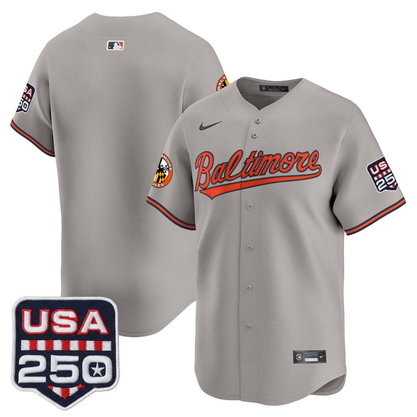 Baltimore Orioles USA 250 Fourth of July Vapor Premier Limited Jersey - All Stitched