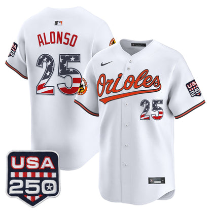 Baltimore Orioles USA 250 Fourth of July Vapor Premier Limited Jersey - All Stitched