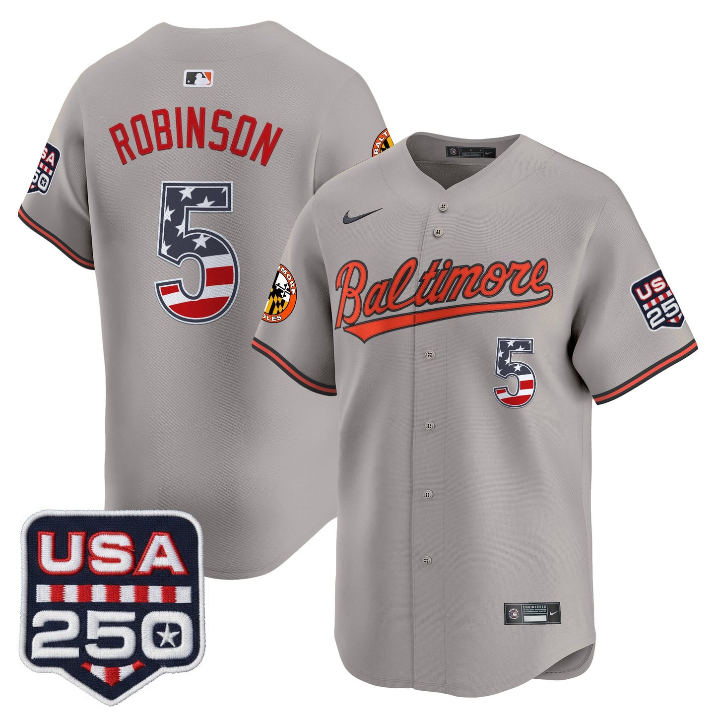 Baltimore Orioles USA 250 Fourth of July Vapor Premier Limited Jersey - All Stitched