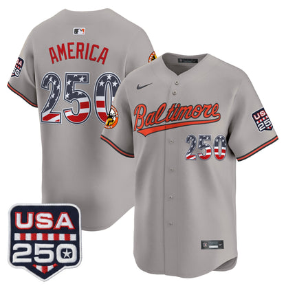Baltimore Orioles USA 250 Fourth of July Vapor Premier Limited Jersey - All Stitched