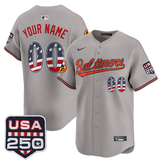 Baltimore Orioles USA 250 Fourth of July Vapor Premier Limited Custom Jersey - All Stitched