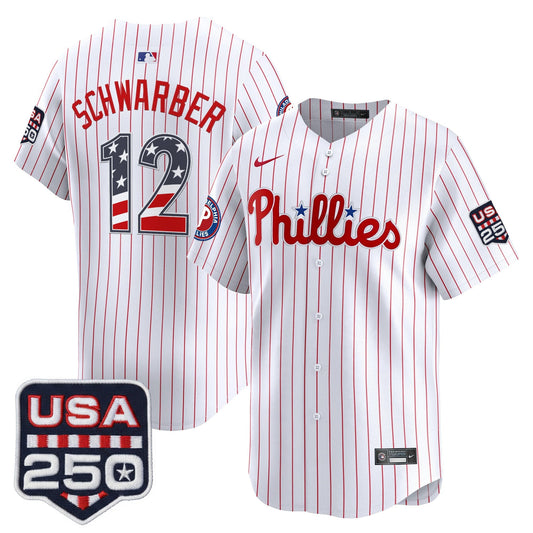Philadelphia Phillies USA 250 Fourth of July Vapor Premier Limited Jersey - All Stitched
