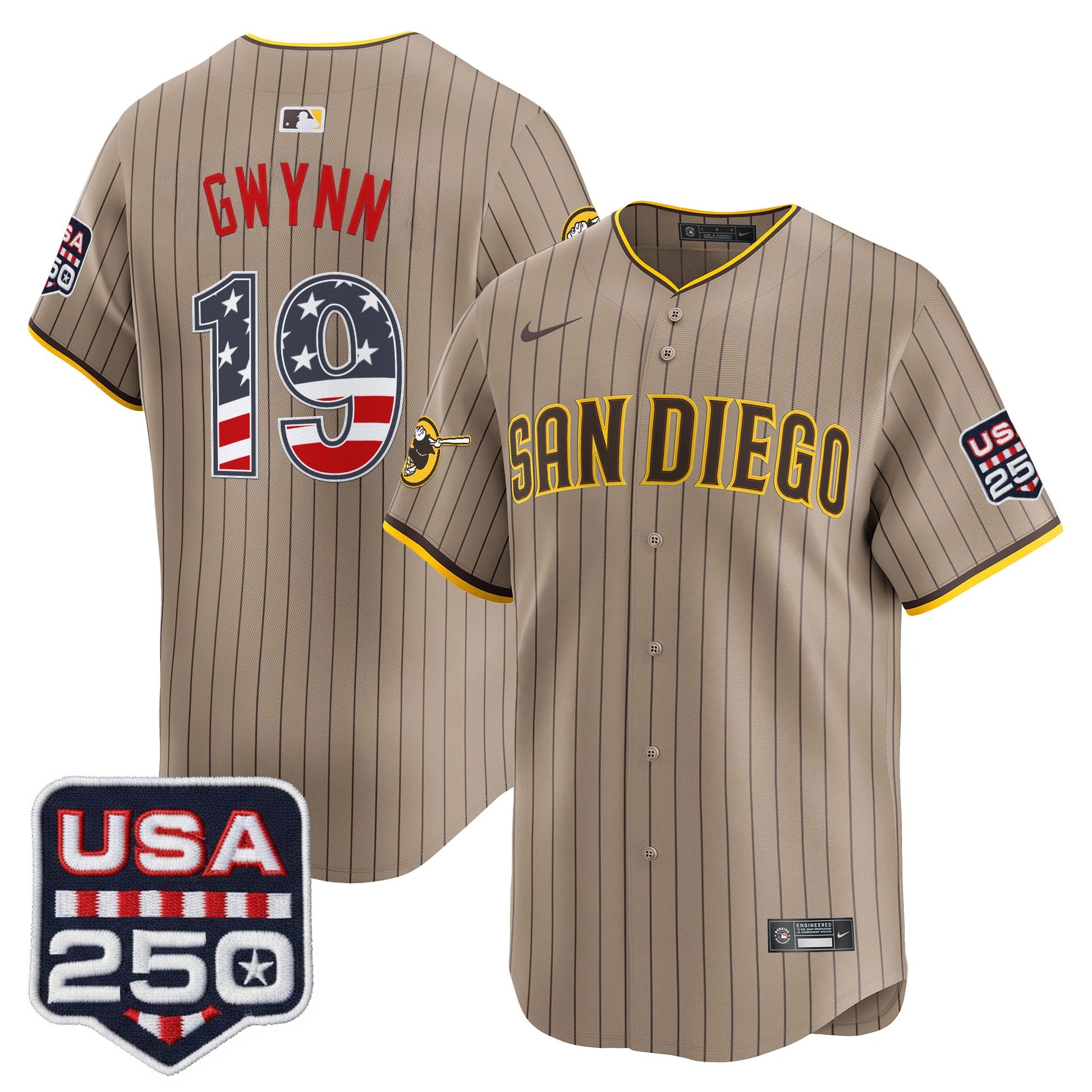 San Diego Padres USA 250 Fourth of July Vapor Premier Limited Jersey - All Stitched