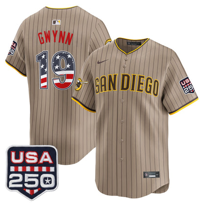 San Diego Padres USA 250 Fourth of July Vapor Premier Limited Jersey - All Stitched