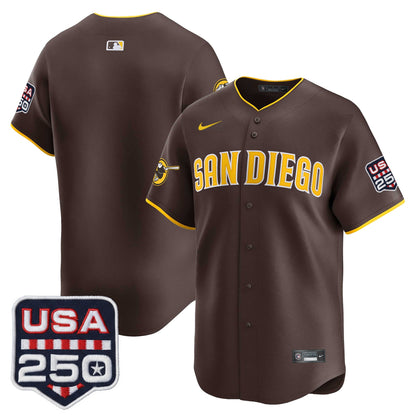 San Diego Padres USA 250 Fourth of July Vapor Premier Limited Jersey - All Stitched