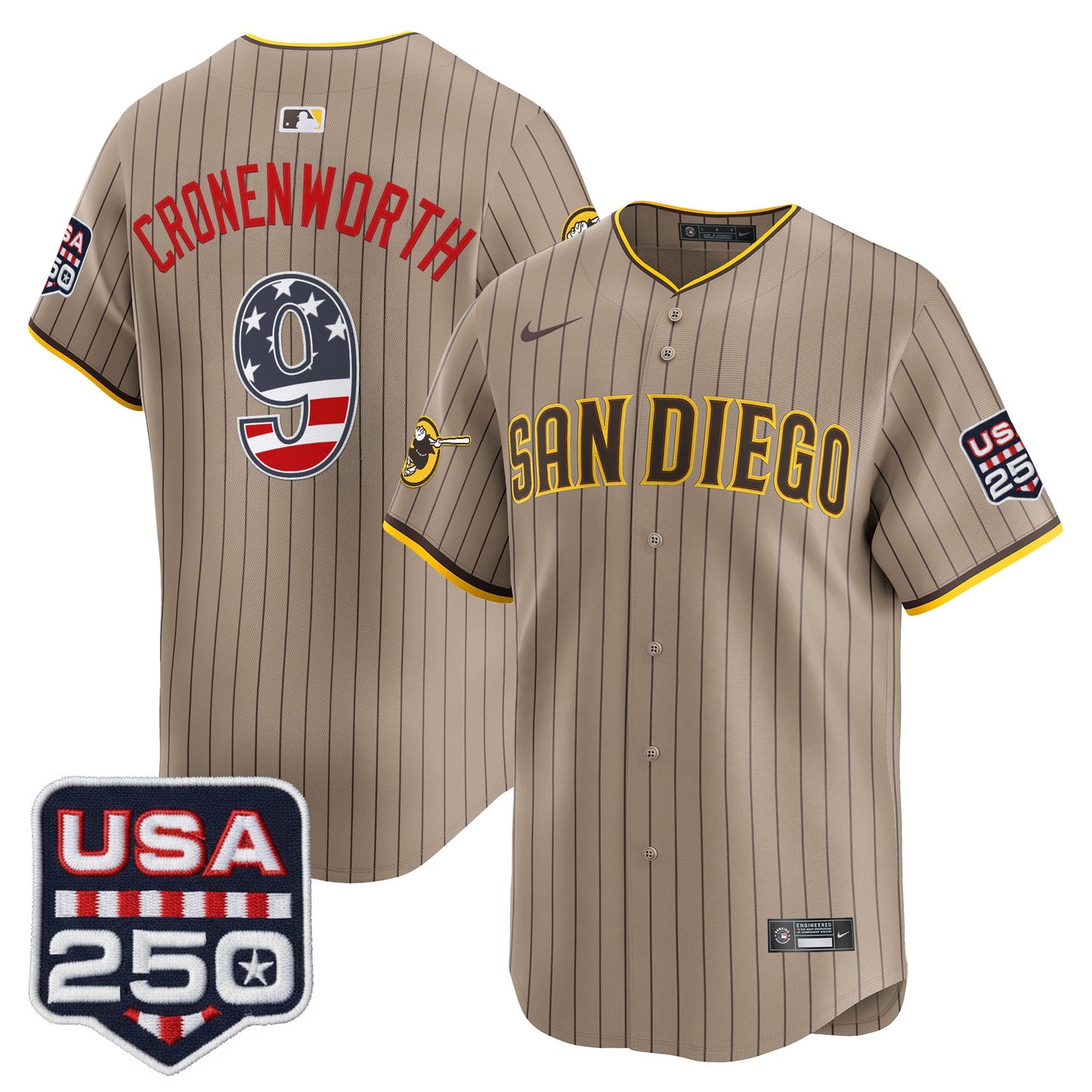 San Diego Padres USA 250 Fourth of July Vapor Premier Limited Jersey - All Stitched