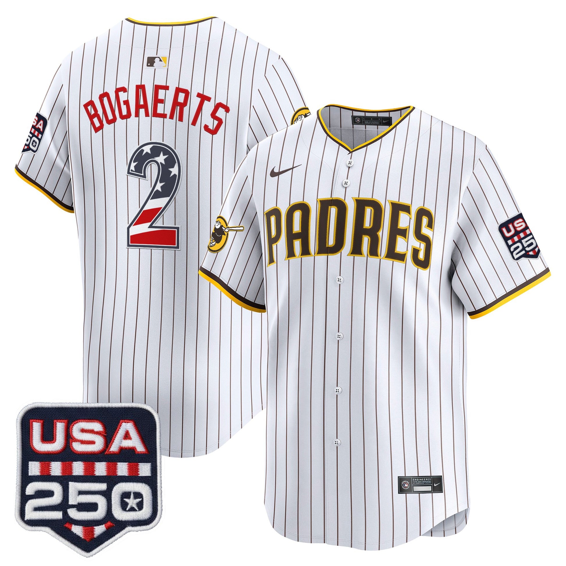 San Diego Padres USA 250 Fourth of July Vapor Premier Limited Jersey - All Stitched