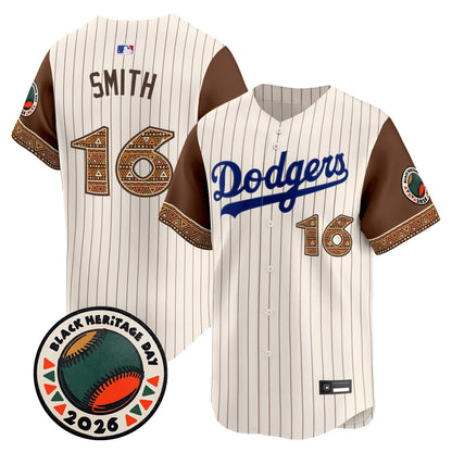 Los Angeles Dodgers 2026 Black Heritage Day Vapor Premier Limited Jersey - Stitched