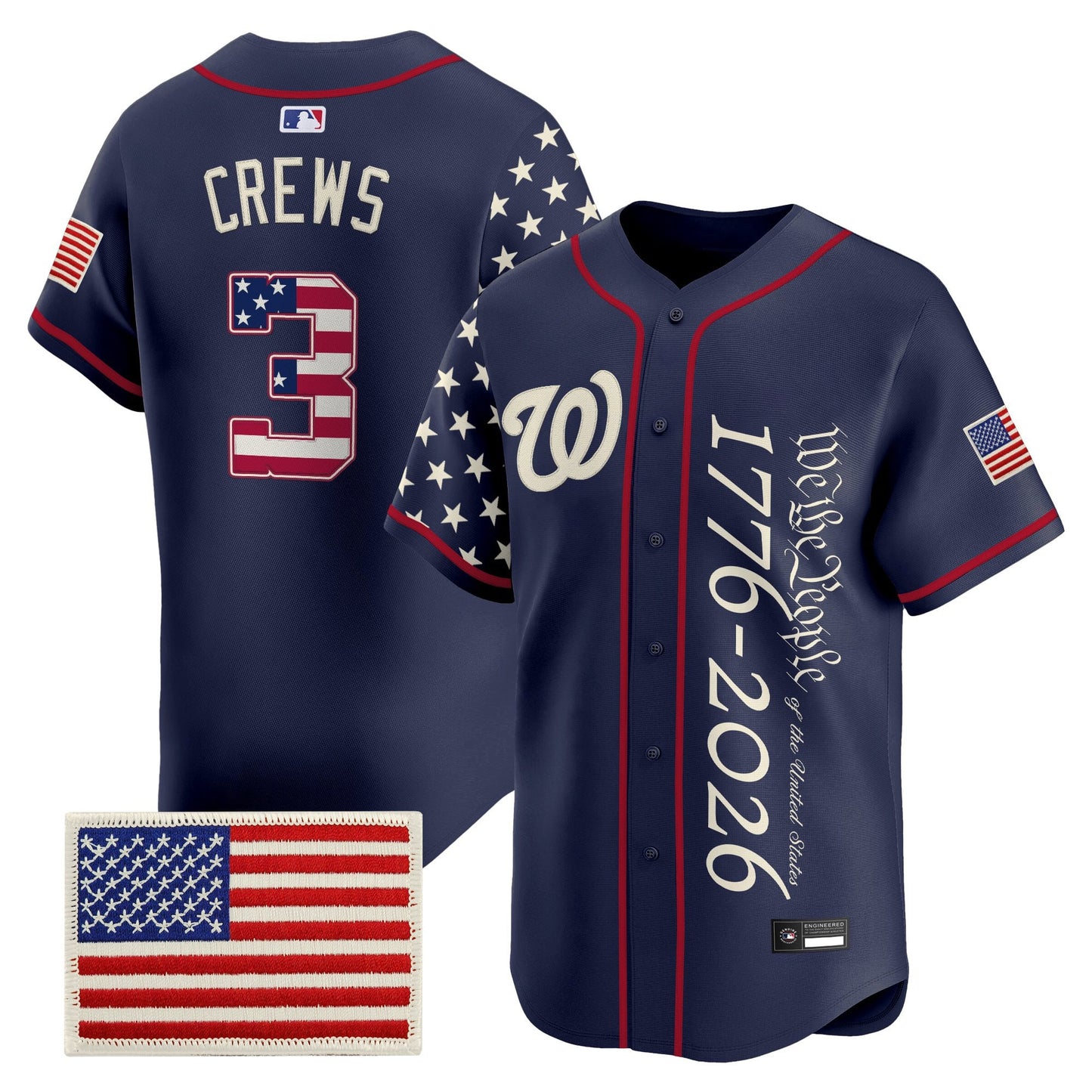 Men's Washington Nationals "America 250 Edition" Vapor Premier Limited Jersey V2 - All Stitched