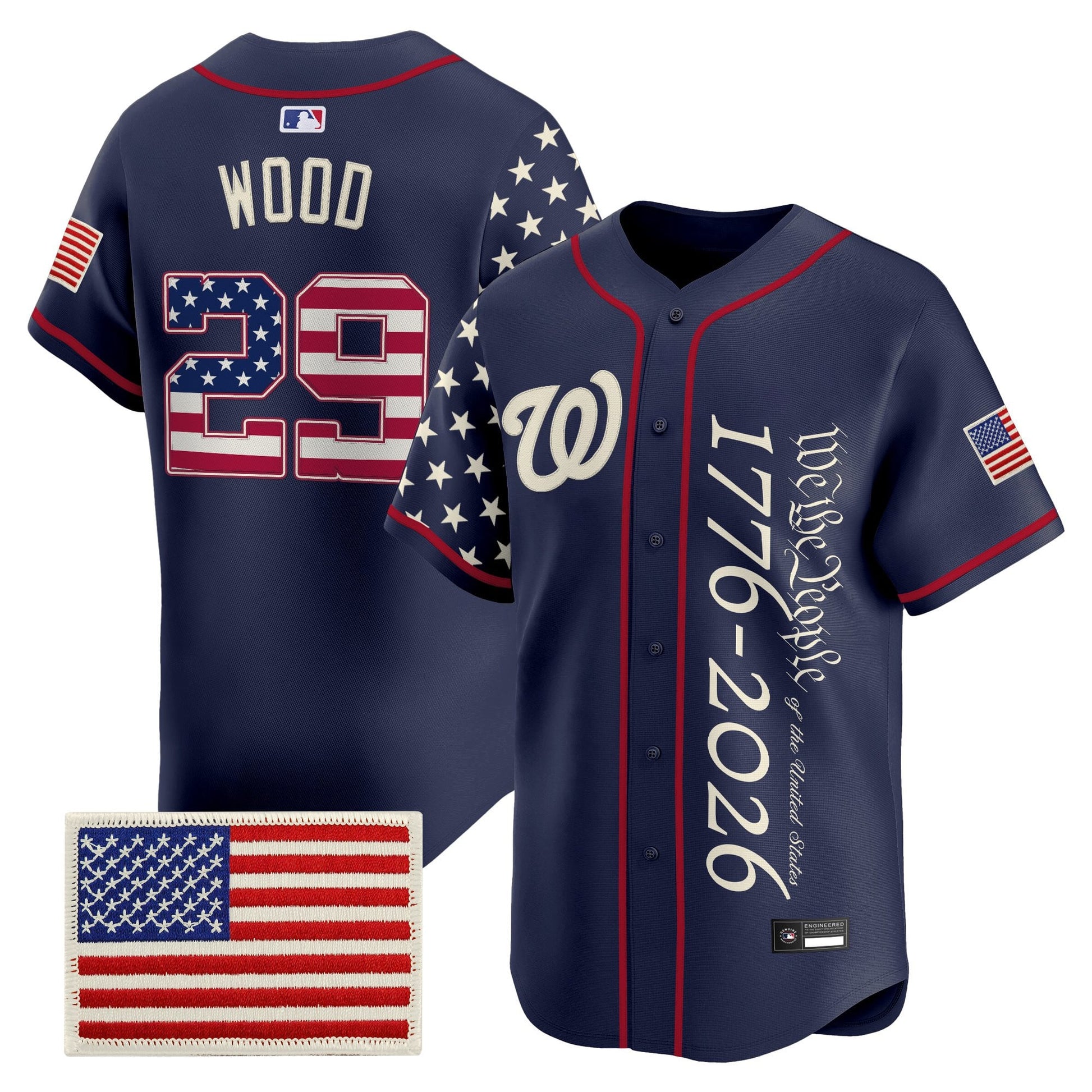 Men's Washington Nationals "America 250 Edition" Vapor Premier Limited Jersey V2 - All Stitched