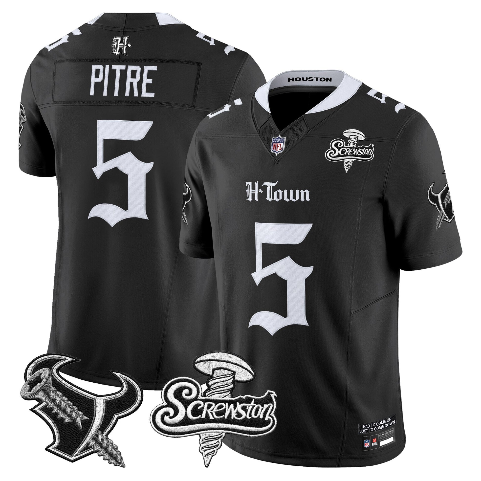 Houston Texans DJ Screw Vapor Limited Jersey - Gothic Edition - All Stitched