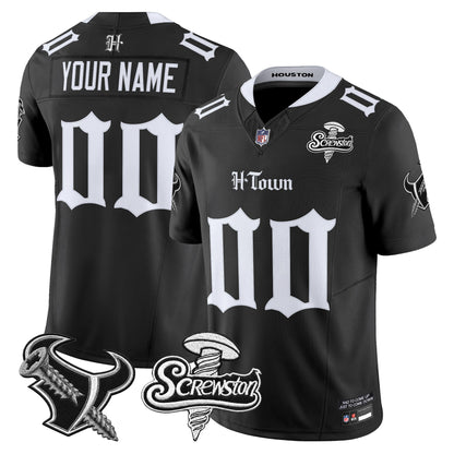 Houston Texans DJ Screw Vapor Limited Custom Jersey - Gothic Edition - All Stitched