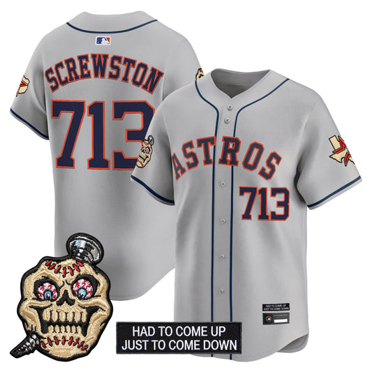 Houston Astros DJ Screw "Had To Come Up" Patch Vapor Premier Limited Jersey – All Stitched