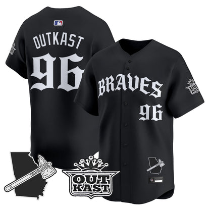  Atlanta Braves 'Old English Edition' Vapor Premier Limited Jersey - All Stitched