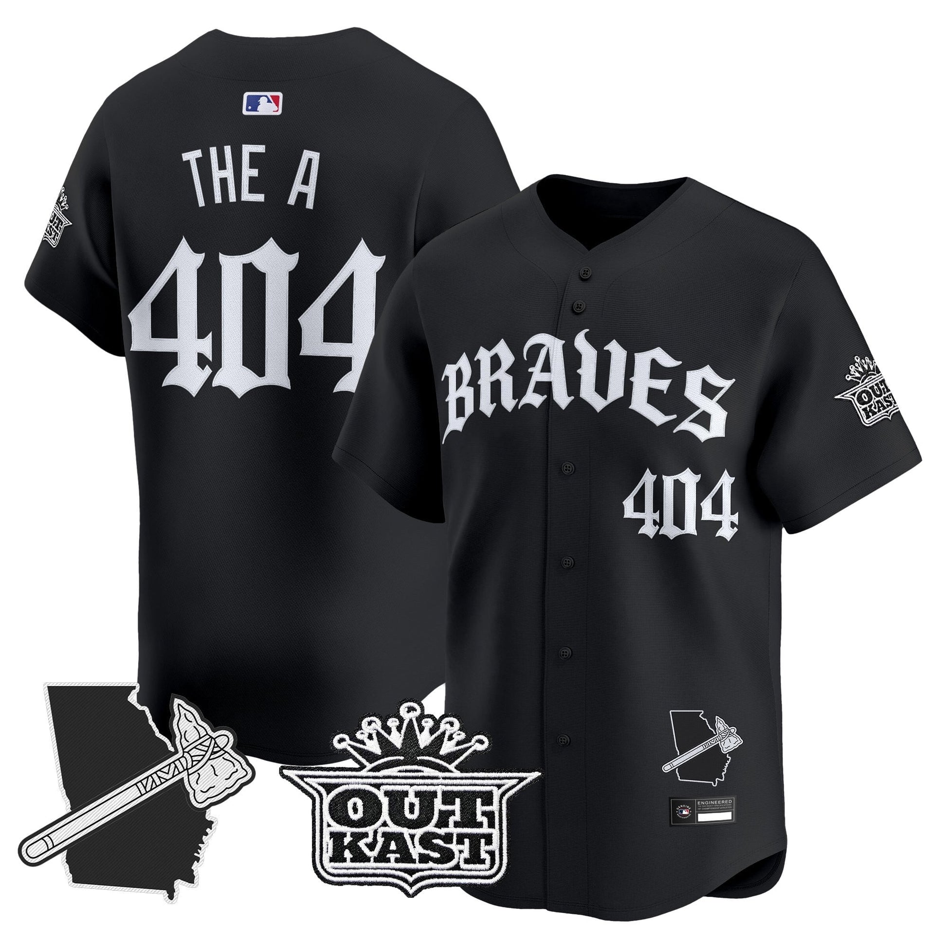  Atlanta Braves 'Old English Edition' Vapor Premier Limited Jersey - All Stitched
