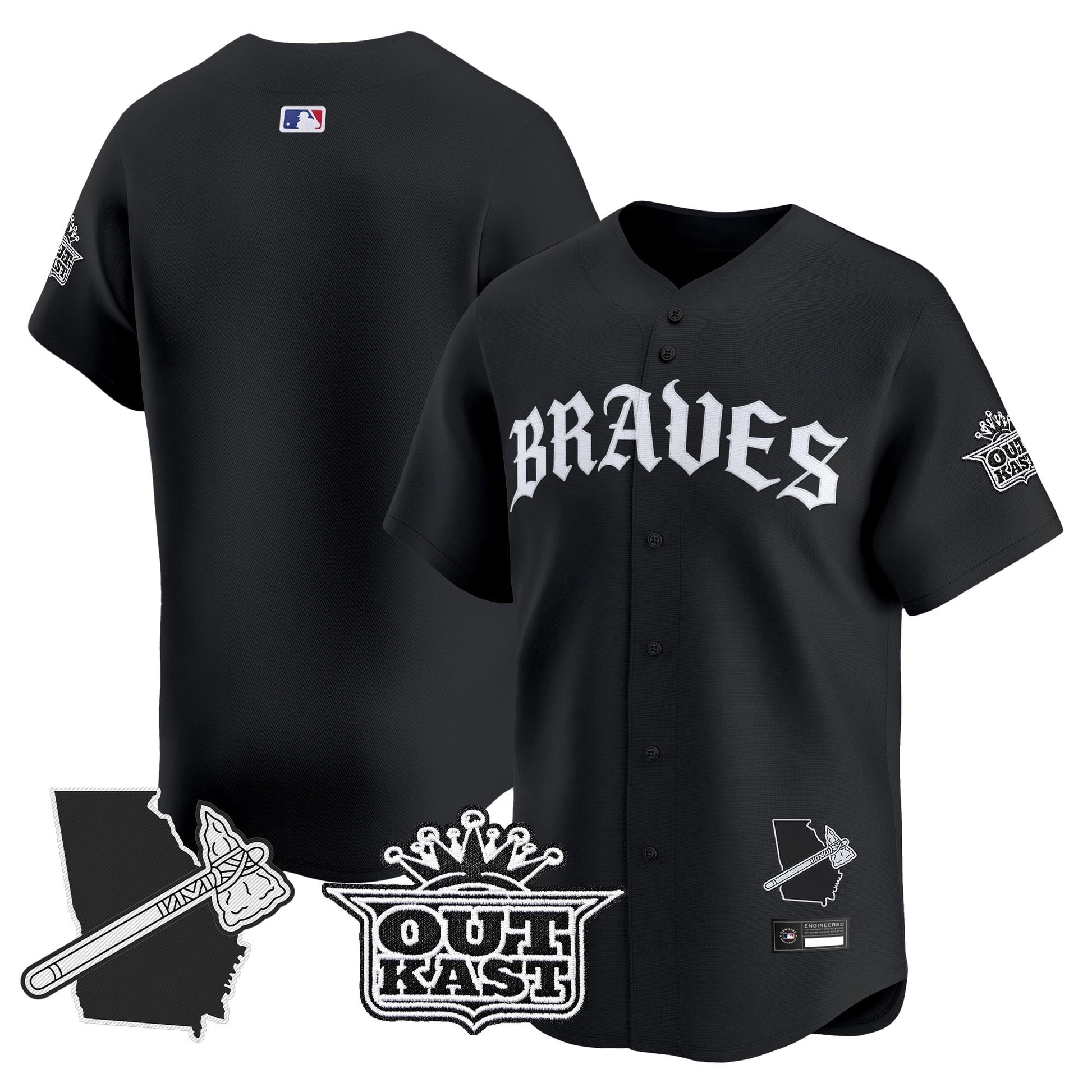  Atlanta Braves 'Old English Edition' Vapor Premier Limited Jersey - All Stitched