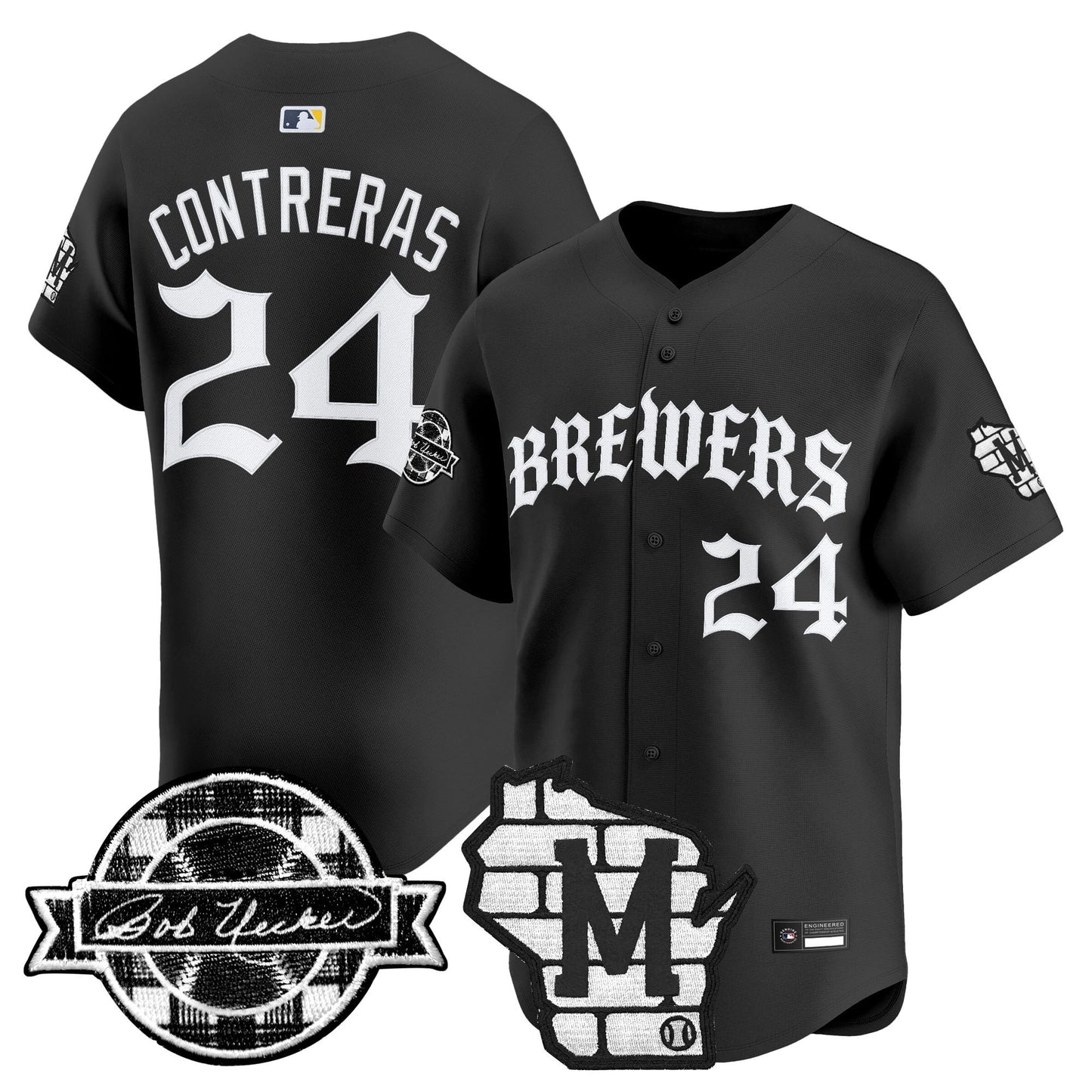 Milwaukee Brewers 'Old English Edition' Vapor Premier Limited Jersey - All Stitched