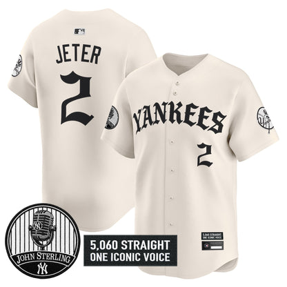 New York Yankees 'Old English Edition' Vapor Premier Limited Jersey - John Sterling Patch - All Stitched