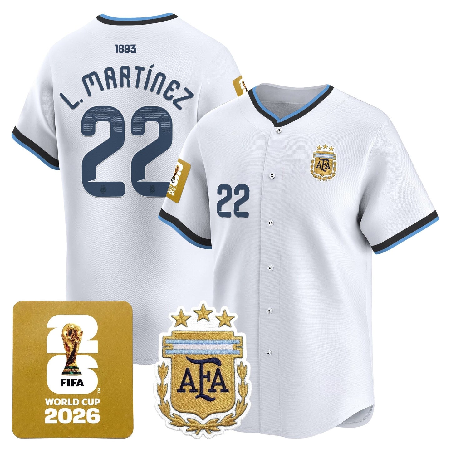  Argentina 2026 Vapor Baseball Jersey - All Stitched