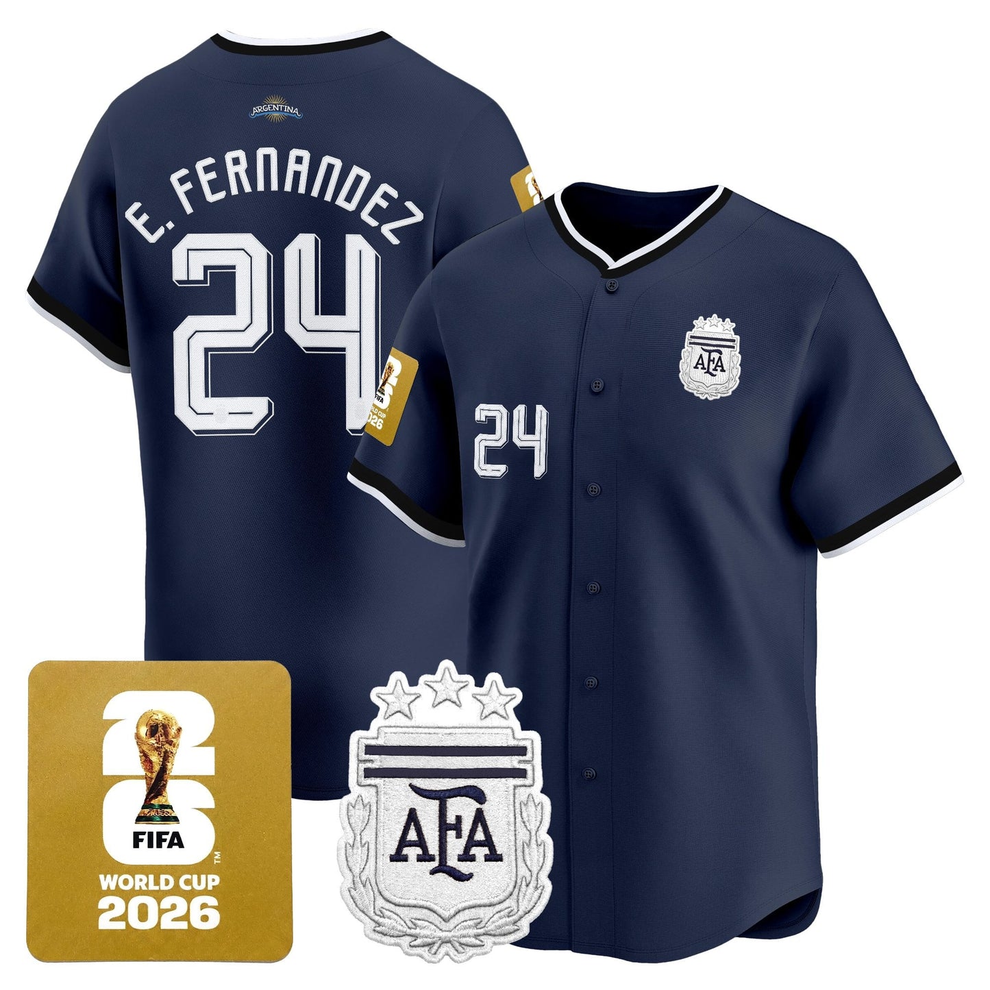  Argentina 2026 Vapor Baseball Jersey - All Stitched