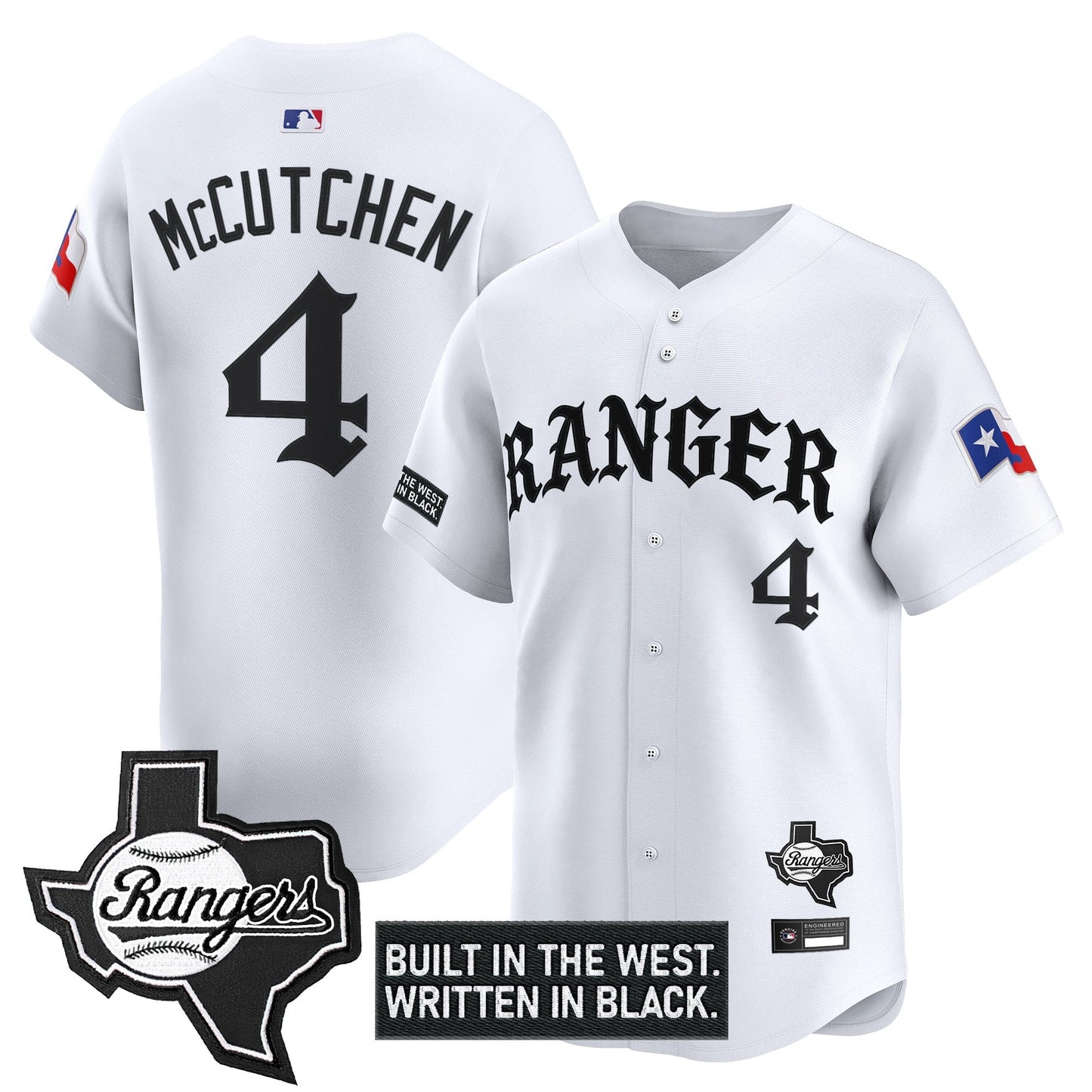 Texas Rangers 'Old English Edition' Vapor Premier Limited Jersey - All Stitched