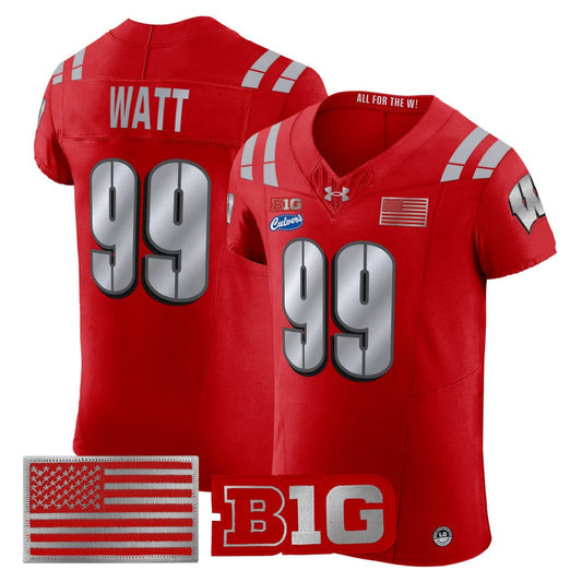 J.J. Watt #99 Wisconsin Badgers Lambeau Vapor Elite Jersey - Stitched