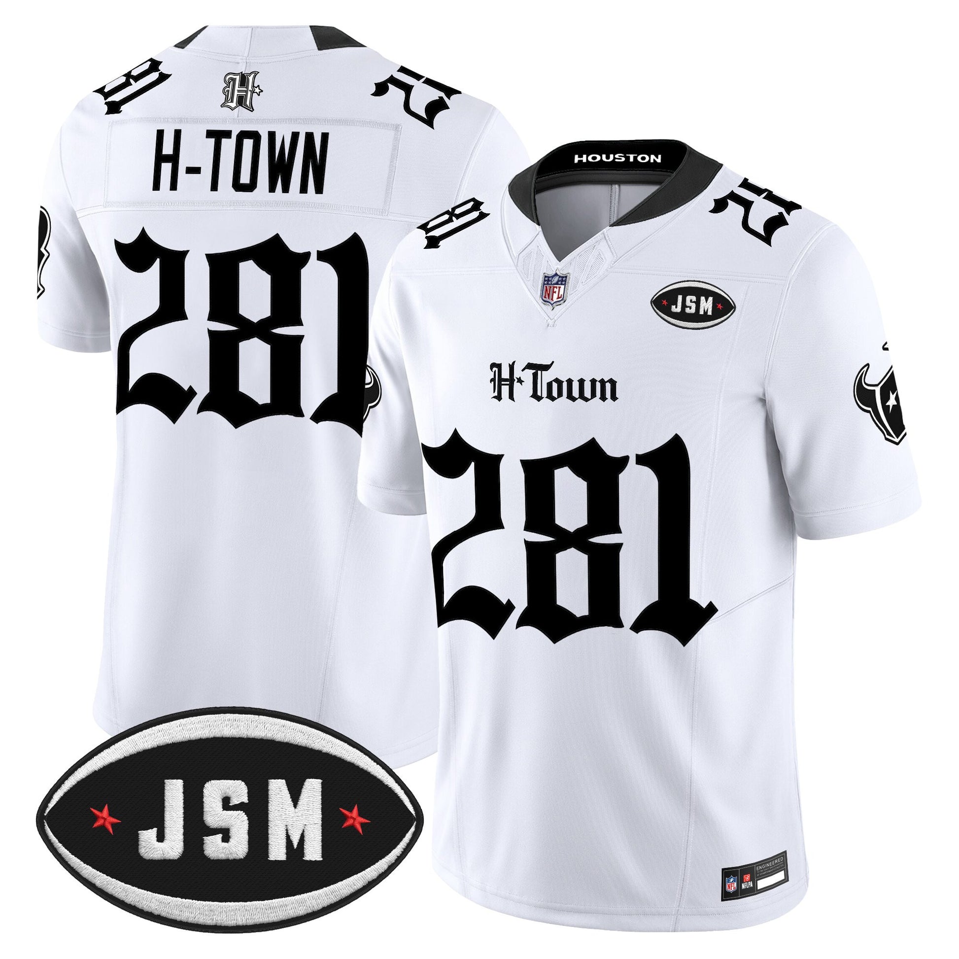  Houston Texans Janice McNair Memorial Patch Vapor Limited Jersey - Gothic Edition - All Stitched