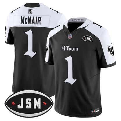  Houston Texans Janice McNair Memorial Patch Vapor Limited Jersey - Gothic Edition - All Stitched