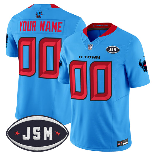 Houston Texan Janice McNair Memorial Patch Vapor Limited Custom Jersey - All Stitched