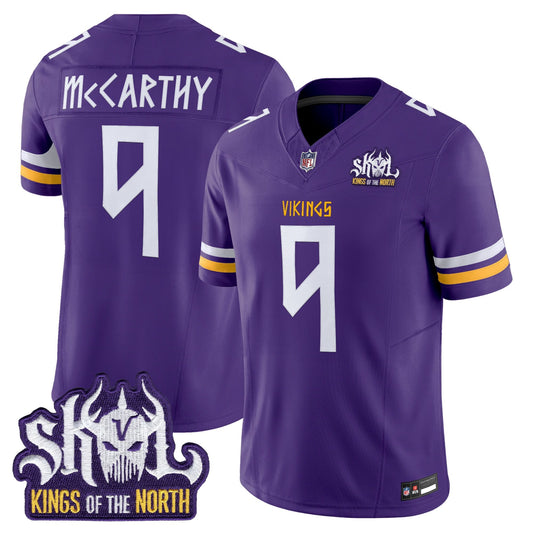 Men's Minnesota Vikings Norse Heritage Edition Kings Of The North Patch Vapor Limited Jersey - All Stitched