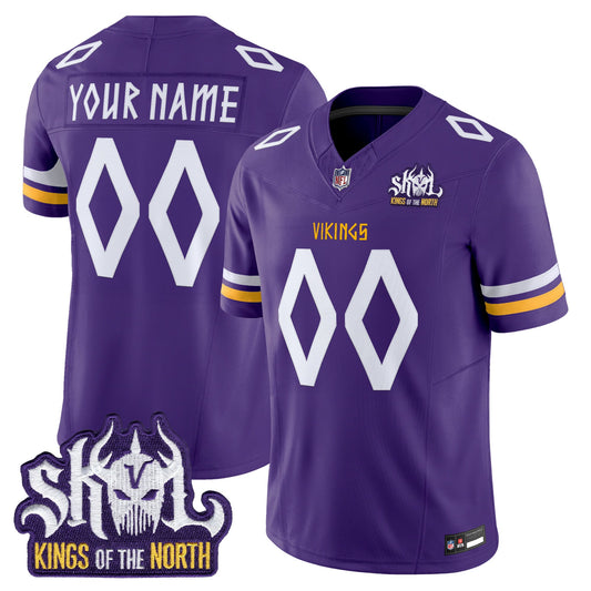Minnesota Vikings Norse Heritage Edition Kings Of The North Patch Vapor Limited Custom Jersey - All Stitched