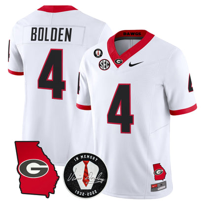 Georgia Bulldogs 2026 Georgia Map & Vince Dooley Patch Vapor Limited Jersey - Stitched