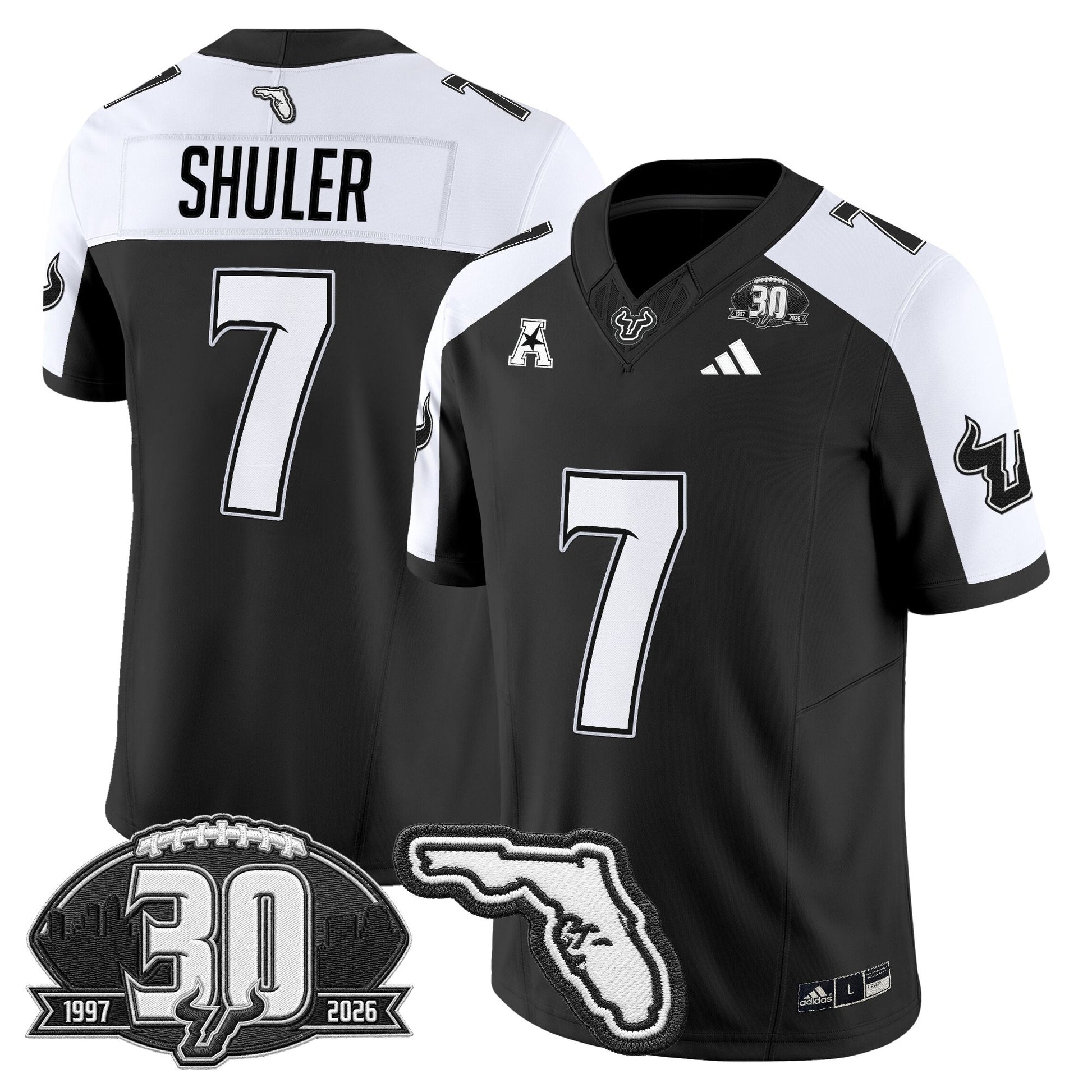 Men's South Florida Bulls 30th Anniversary Patch Vapor Limited Jersey - All Stitched