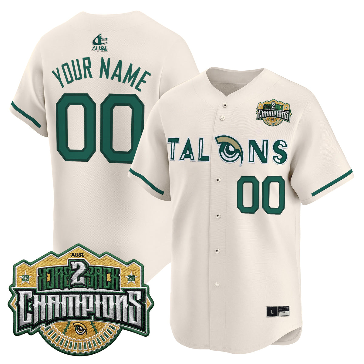 Utah Talons 2026 Back-To-Back Athletes Unlimited Softball League (AUSL) Champions Vapor Premier Limited Custom Jersey - Stitched