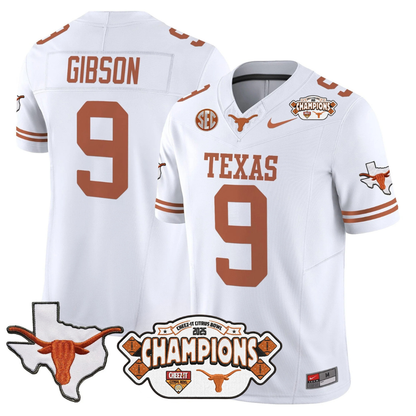 TEX 2025 State Map & Citrus Bowl Champions Patch Vapor Limited Jersey - All Stitched