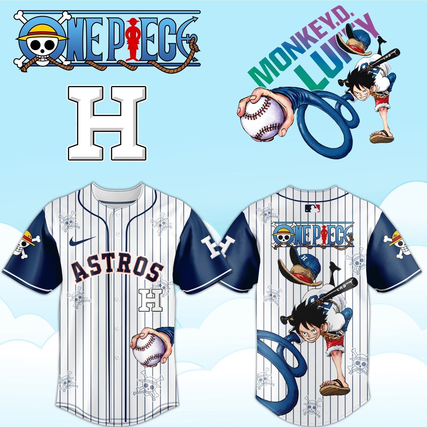 HOU ONE PIECE Limited Jersey 2025 Limited Jersey V2  - Printed