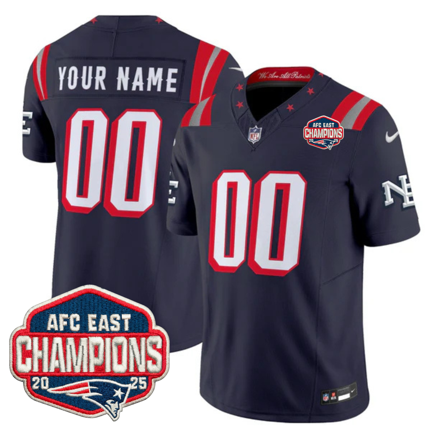 NE 2025 "Rivalries" AFC East Champions Vapor Limited Jersey - All Stitched