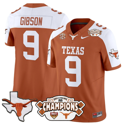 TEX 2025 State Map & Citrus Bowl Champions Patch Vapor Limited Jersey - All Stitched