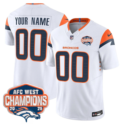DEN AFC West Champions Patch Vapor Limited Jersey V2 - All Stitched