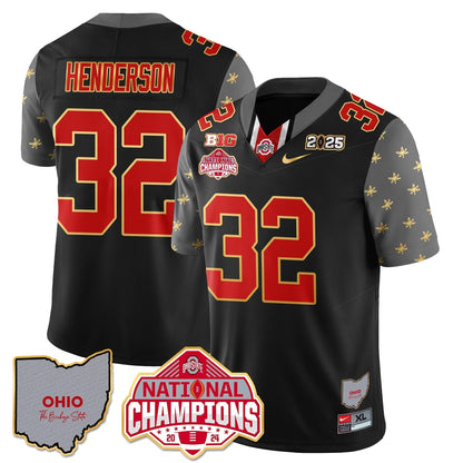 OSU 2025 CFP Patch - National Champions Gold Jersey - All Stitched