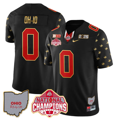 OSU 2025 CFP Patch - National Champions Gold Jersey - All Stitched