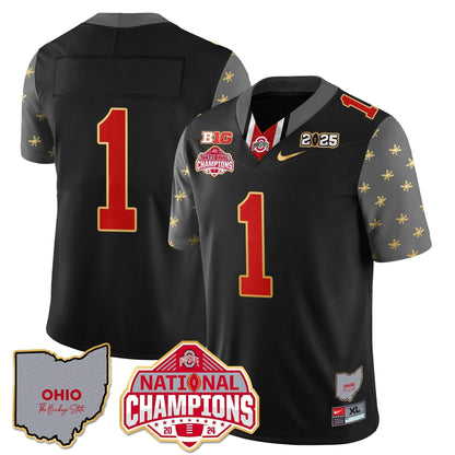 OSU 2025 CFP Patch - National Champions Gold Jersey - All Stitched