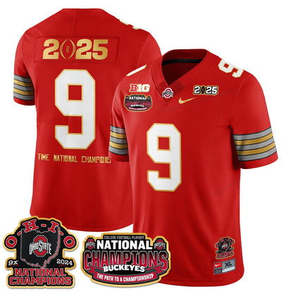 OSU 'Heritage Stripe' 2025 CFP Patch - National Champions Jersey N9 - All Stitched