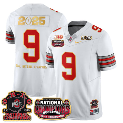 OSU 'Heritage Stripe' 2025 CFP Patch - National Champions Jersey N9 - All Stitched