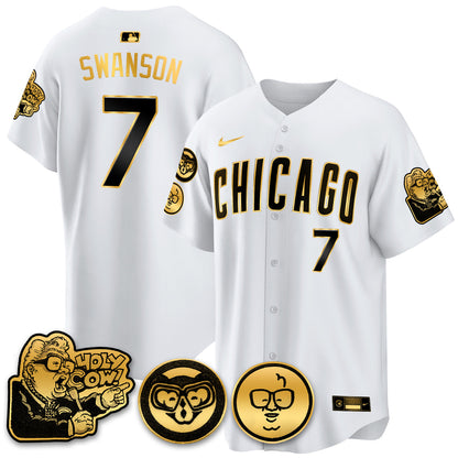 CHC Limited Jersey - Harry Caray "Holy Cow" Patch - All Stitched