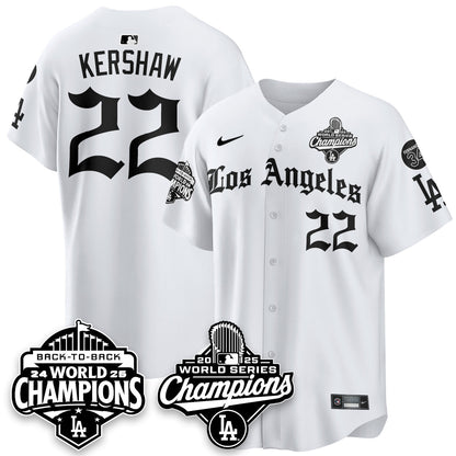 LAD 2025 World Series Champions Vapor Premier Limited Jersey - LA Gothic Edition - All Stitched N2